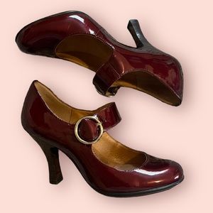 vintage style soft patent leather Mary Janes